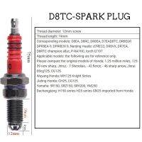 1PC Motorcycle Spark Plugs D8TJC Multi-angle Lgnition Red Head for CG 125cc 150cc 200cc 250cc Platinum Nozzles Spark Accessories