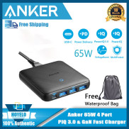 Anker 65W 4 Port PIQ 3.0 & GaN Fast Charger Adapter