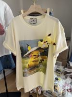 เสื้อยืดลายpikachu ผ้าคอตตอน 100% ผ้านิ่มใส่สบาย