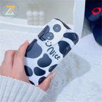 เคสโทรศัพท์สำหรับ OPPO Reno 8T 5G Reno 8T 4G Reno 8Z 5G 7Z Reno 5G 6Z Reno 5G Reno8 5G Reno6 5G Reno5 5G Reno7 4G Reno8 4G Reno4 4G เคสโทรศัพท์ซิลิโคนวัวขาวดำน่ารัก