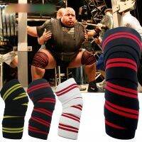 1 Pair Sports Knee Wraps Straps for Gym Workout Weightlifting Fitness Squats Training Elastic Knee Protector Strap Sleeves Supports Braces