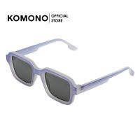 KOMONO Lionel Sky Gradient แว่นกันแดด ทรงสี่เหลี่ยมผืนผ้า สีม่วงไล่ ด้าน