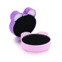 hot【DT】❄  2 In 1 Cleaner Sponge Dry Makeup Color Removal Silicone Cleanser