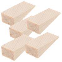 5PCS Wood Door Stoppers Non- Door Wedges Holder Safe Block Buffer Heavy Duty Triangular Stoppers for Home Store Bottom Holder