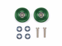 95612 TAMIYA Mini 4WD 13mm Aluminum Ball-Race Rollers (Ringless/Green)