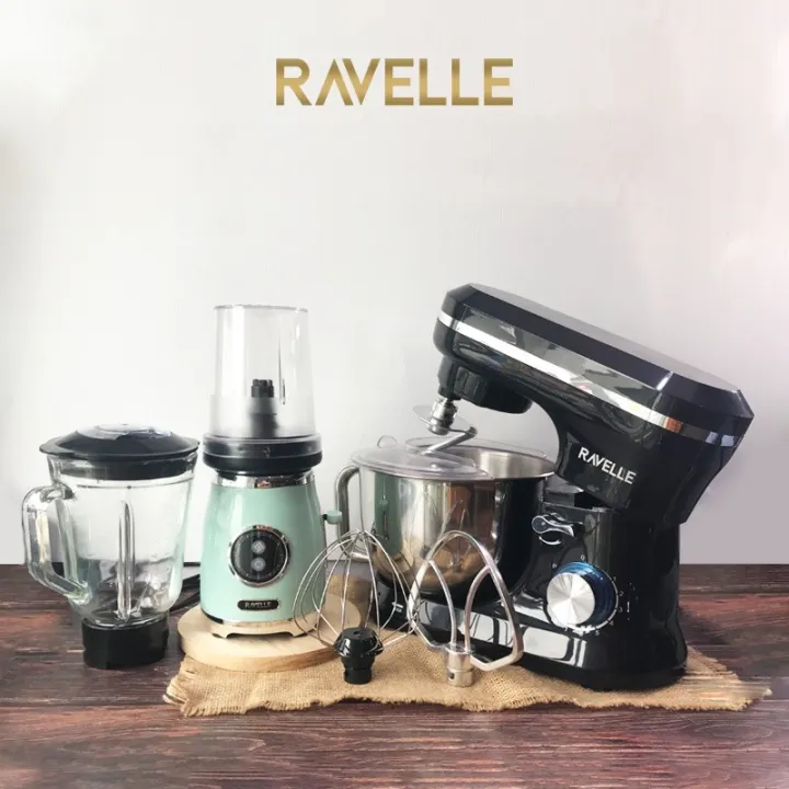 RAVELLE Stand Mixer 4.5 L + Blender Chopper Black Lazada Indonesia