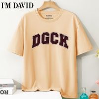 I M DAVID the new 2023 summer cotton short sleeve T-shirt boys leisure joker Korean letters printing jacket