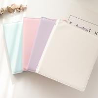 A5 3/6Inch Solid Color Leather Shell Photocard Sleeves Transparent Card Holder Organizer Kpop Postcard Collect Book Stationary