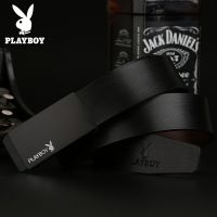 เพียง 12.12 !!!PLAYBOY เข็มขัดแบรนด์เนมที่มีชื่อเสียงของผู้ชายที่มีชื่อเสียง 100 คุณภาพดีหนังวัวแท้ Cowskin แท้ราคาถูก