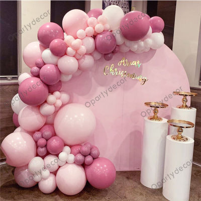 130Pcs Pas Pink Girl Birthday Decoration Balloons Garland Arch Kit Baby Shower Wedding Party Decoration Balloon Supplies
