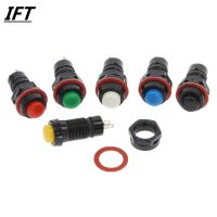 6pcs 10mm Small Push Button Switch Self-locking/ Momentary Round Miniature switch 6Color DS-211 DS-213