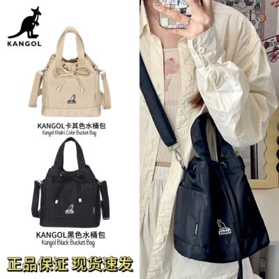 ஐ◐ Korean genuine kangol kangaroo bucket bag for men and women portable Messenger bag casual fashion shoulder bag commuter bag