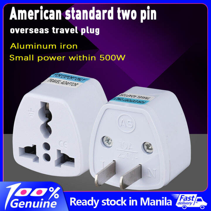 American Standard Socket Double Flat Converter Socket TwoPin To ThreeHole Converter Overseas