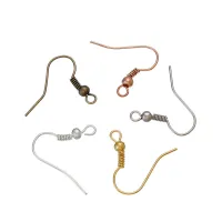 100pcslot Gold Silver Color Earring Hooks Wires Findings Iron Metal Ear Hook Clasp Earring Making Fit DIY Jewelry Accessories