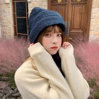 หมวกไหมพรม knit hat หมวกผู้หญิง ผญ หมวกกันหนาว หมวกถัก บินนี่ วินเทจหญิง หมวกคลาสสิค แฟชั่น สไตล์เกาหลี หมวกเก๋ๆสวยๆฤดูหนาวให้ความอบอุ่น