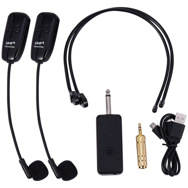 u12f-uhf-one-for-two-wireless-headset-microphone-amplifier-mixer-suitable-for-teaching-guides-meeting-lectures