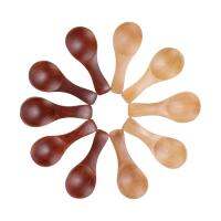 10x Small Wooden Spoons Serving Utensils Tableware Cutlery Kitchen Supplies Condiments Spoon for Spices Seasoning Sugar Jam