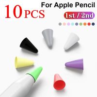 10PCS Soft Silicone Pen Nib Cover For Apple Pencil 1/2 Generation Stylus Pen Tip Protector Palm Rejection Protective Case Stylus Pens