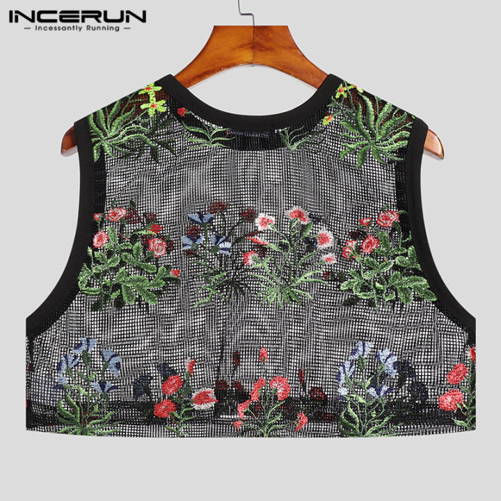 incerun-เสื้อบุรุษพิมพ์ลายดอกไม้แขนกุด-เสื้อผู้ชายผ้าโปร่งใส่ไปงานปาร์ตี้-ใส่สบาย-3