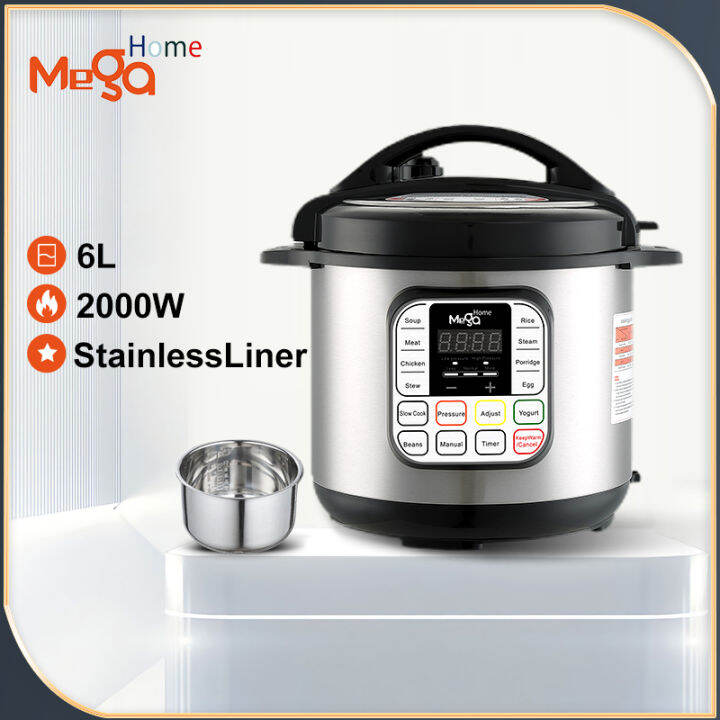 Megahome 6L Insta pot Electric High Pressure Rice Cooker Multi Function ...