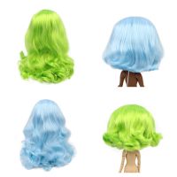 DBS blyth doll icy wig rbl scalp and dome bright green hair blue hair for custom doll DIY accessory anime toy