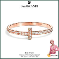 ?Swarovski?สร้อยข้อมือเพชรโรสโกลด์สองแถว,สร้อยข้อมือแฟชั่นสตรีเงินสเตอร์ลิง S925,ของขวัญวันเกิดวันวาเลนไทน์