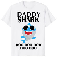 2023 NewKawaii Daddy Shark Tshirt Doo Doo Fathers Day Daddy Christmas T เสื้อชาย Casual แฟชั่น Tee Men Clothing