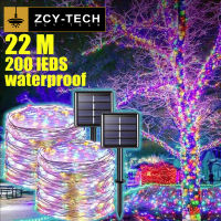 ZCY พลังงานแสงอาทิตย์ String นางฟ้าไฟ50/100/200/300Leds กันน้ำแสงกลางแจ้งพวงมาลัยโคมไฟพลังงานแสงอาทิตย์สำหรับสวนคริสต์มาสงานแต่งงานฤดูกาลตกแต่ง