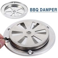 1pcs 9.5x9.5x3cm Air Louver Vent BBQ Grill Smoker Exhaust Kitchen Vent Stove Stainless Steel Damper Round Home Vents Replacement