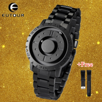 EUTOUR Magnetic Ball Watch Men Luxury nd Famous Mens Quartz Wrist Watches Waterproof Quartz Wristwatches Relogio Masculino