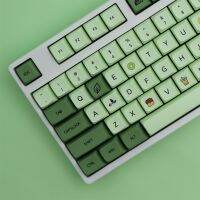 2023 ปุ่มกดสีเขียวมัทฉะ ทรงกลม XDA ความสูง PBT ระเหิด 10487108 การเปลี่ยนแป้นพิมพ์แบบกลไก