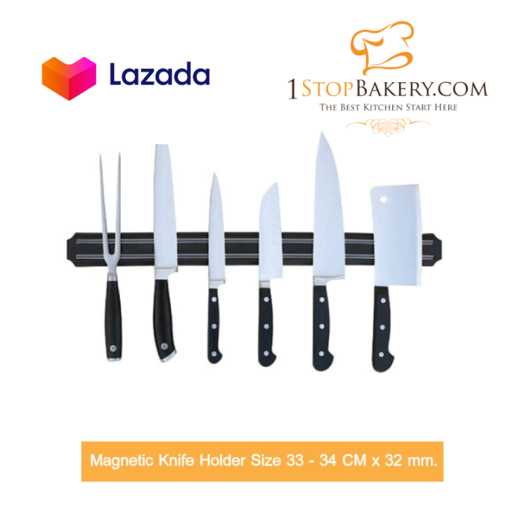 Magnetic Knife Holder Size 33 - 34 CM x 32 mm. / แผ่นแม่เหล็กสำหรับวางมีด