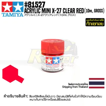  Tamiya 81527 Acrylic Mini X27 Clear Red 1/3 oz : Arts