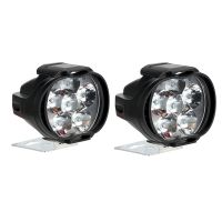 Faro delantero LED para motocicleta luz de trabajo de alto brillo impermeable lámpara para Scooters eléctricos Motor auxiliar 2 piezas 6 LED