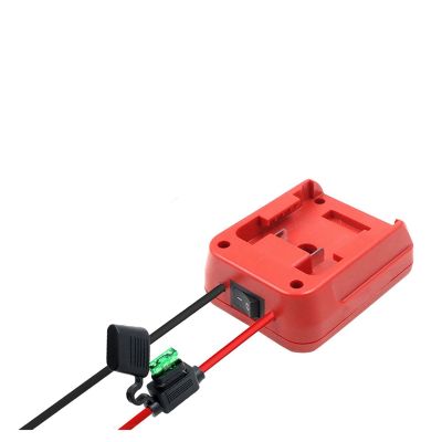 Converter Adapter I/O Switch 30A Fuse for 14.4V/18V 20V Lithium Battery External Power Supply DIY Connector