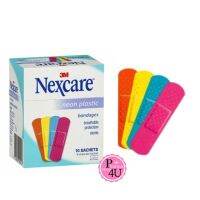 3M Nexcare Neon Plastic Bandages 3เอ็ม เน็กซ์แคร์ พลาสเตอร์ พลาสติก นีออน 1กล่อง (10ซอง/กล่อง 9ชิ้น/ซอง)