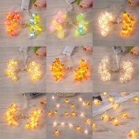 Lennie1 2/1 meter Easter String Lights for Home Decor 20 LED Glowing Bunny Egg Carrot Fairy Light Ornament Decorations