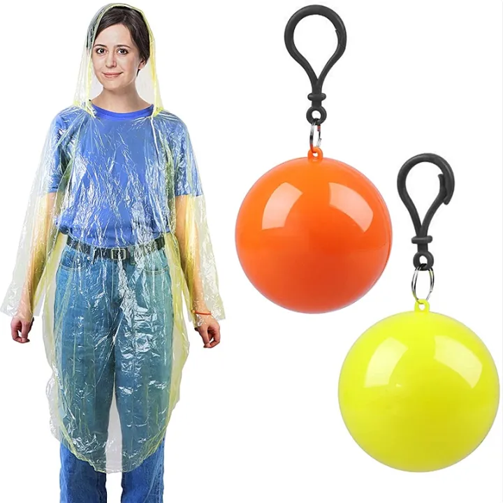 Disposable Raincoat for Adults, Portable Emergency Waterproof Rain ...