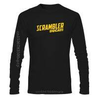 【ใหม่】บุรุษเสื้อผ้าเสื้อยืด Scrambler Milestone เสื้อสีดำเดิม