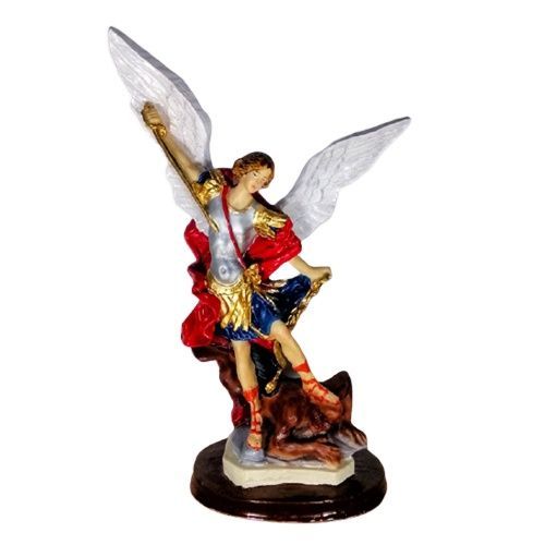 San Miguel Arkanghel 12 inches Religious Figurine Fiber Resin [Direct ...