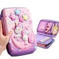 3D EVA Cute Pencil Case Cartoon Stationery Box Girls Color Pencil Box Student Pen Case School Supplies Gifts Ipad Case