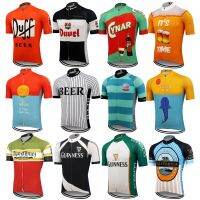 ZZOOI Retro Beer Cycling Jersey 2020 Summer Ropa Ciclismo Hombre Team Bicycling Clothing 16 Styles MTB Biking Wear BOUYGUES