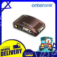 อุปกรณ์แปลงสัญญาณภาพ ONTEN OTN-7108 AV RCA S-Video Port to VGA Converter รับประกัน 6 เดือน