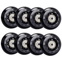 8 Pack Inline Skate Wheels, IndoorOutdoor Roller Skate Wheels, Roller Blade Replacement Wheels with Bearing 64mm