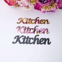 Acrylic Mirror Wall Sticker Kitchen Sign Family Door Plates Design with Self-Adhesive Glue Home Decoration