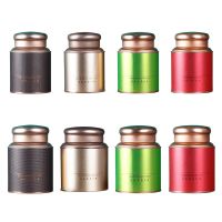 Exquisite Loose Leaf Tea Tin Canister Round Storage Container for Festival Gift 367A