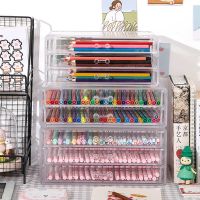 [NEW] Organizer Cosmetic Storage Box Lipstick Holder Jewelry Organizer Pen Holder Stationery Storage Box Drawer Transparent Acrylic