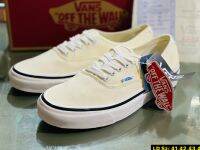 รองเท้าVans Authentic Cream Blue Foxstripe SIZE.40-44 รองเท้าผ้าใบแวนส์ รองเท้าผู้ชาย รองเท้าลำลอง รองเท้าใส่ทำงาน (สินค้าพร้อมส่ง)