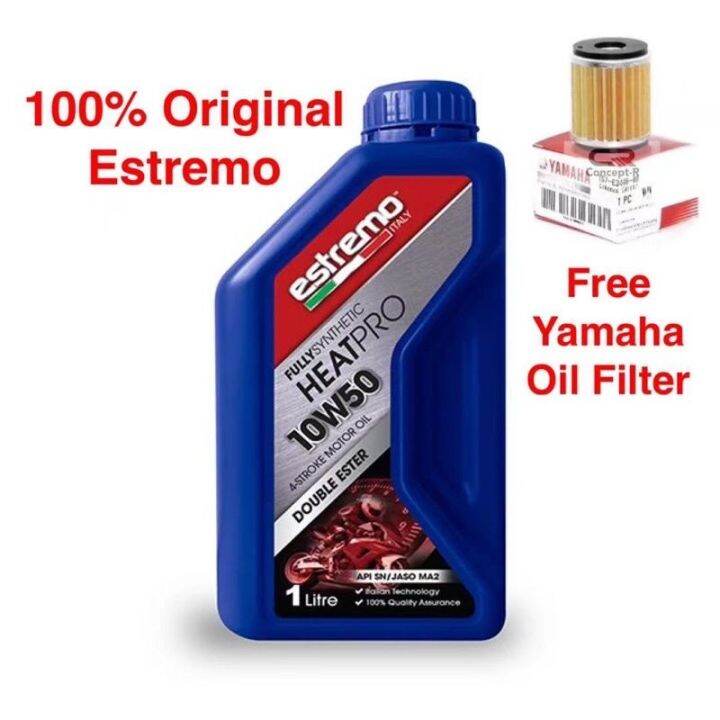 Estremo Italy 4T HeatPro Fully Synthetic SAE 10W50 1Litter Minyak Motor