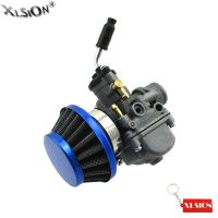 XLSION Aftermarket 19mm Carburetor 35mm Blue Air Filter For KTM SX SXS 50 Pro Senior Junior Replace 45131001100 amp; C064513100